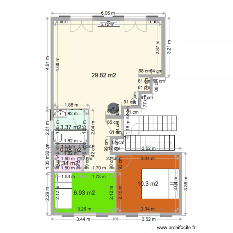 APPARTEMENT CHRISTINIA AVEC LES COTES . Plan de 