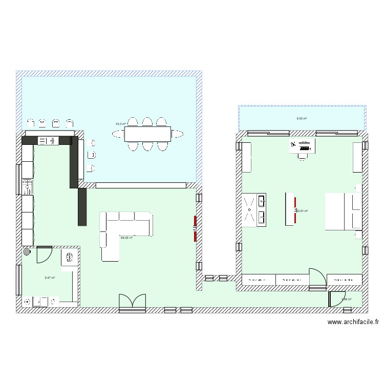 Maison projet. Plan de 0 pièce et 0 m2