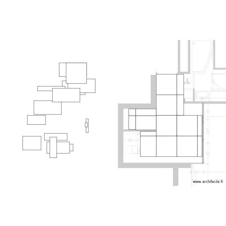 CARRELAGE CUISINE CARRE. Plan de 0 pièce et 0 m2