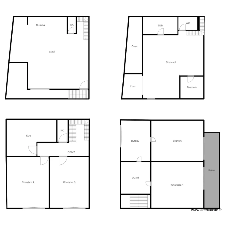 plan maison ju . Plan de 