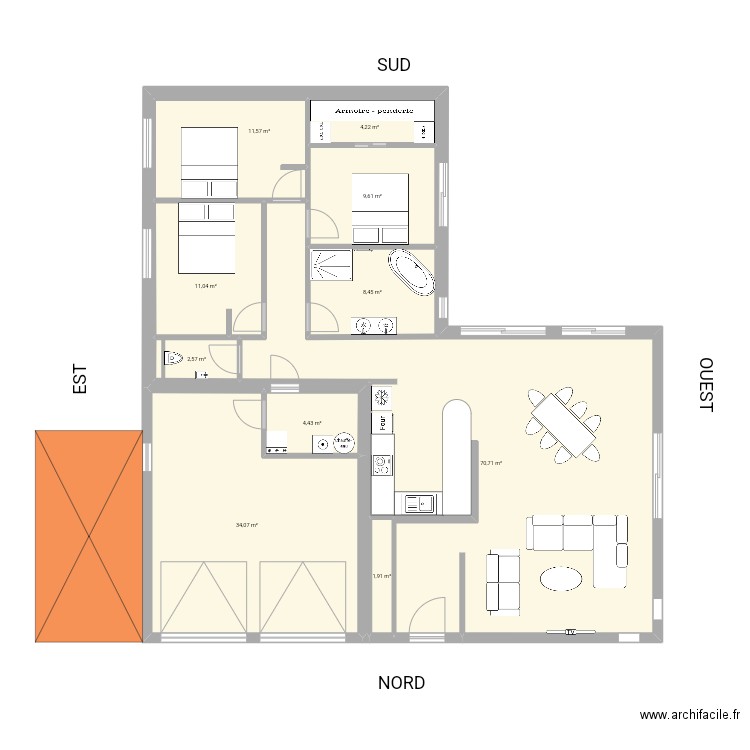 Maison officielle 4. Plan de 10 pièces et 159 m2