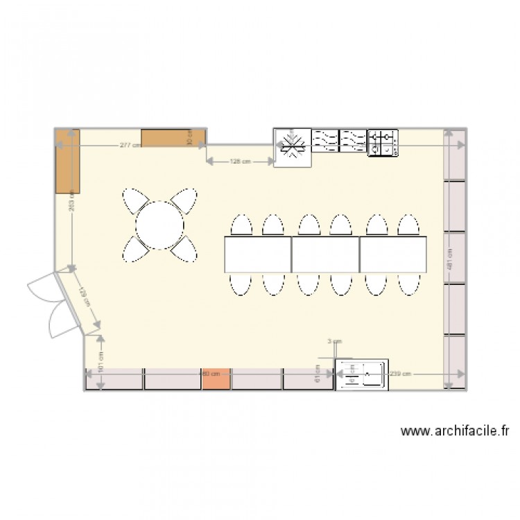 réfectoire 27SG  actuel. Plan de 0 pièce et 0 m2