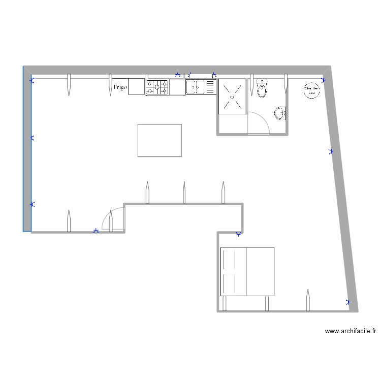 SALLE DE BAIN . Plan de 0 pièce et 0 m2