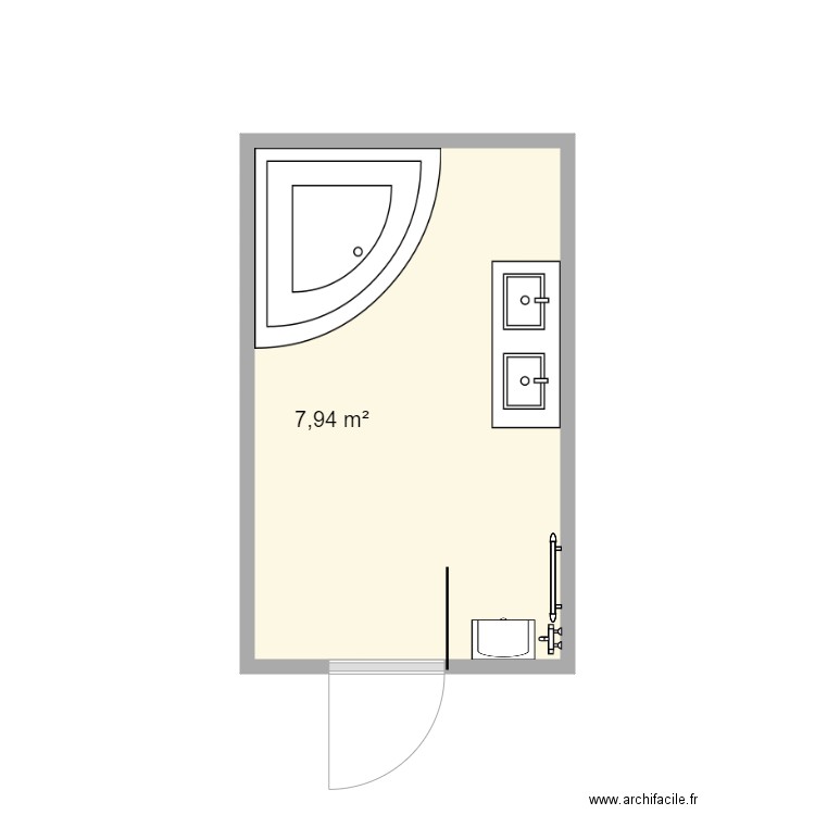 Delaborde SDB projet. Plan de 0 pièce et 0 m2