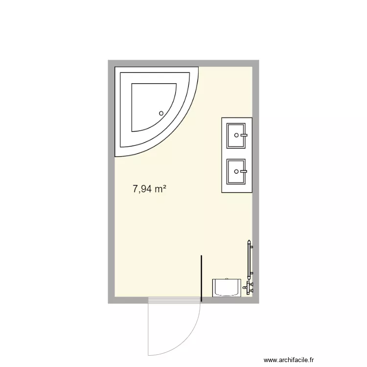 Delaborde SDB projet. Plan de 