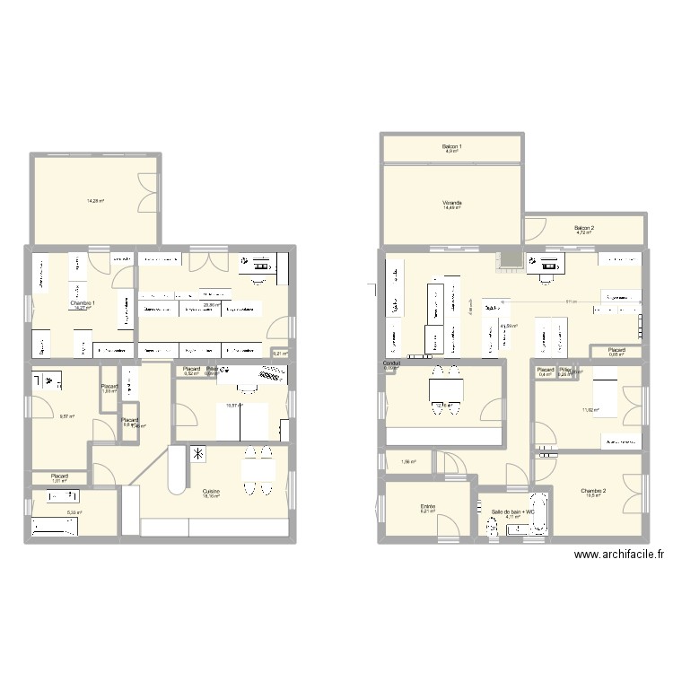 Carcès sans travaux. Plan de 29 pièces et 217 m2