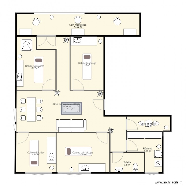 Julie plan institut corrigé. Plan de 0 pièce et 0 m2