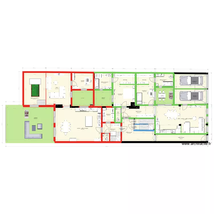 LLV PLAN AVEC GARAGE ET OPTION BUREAU et dressing. Plan de LLV PLAN AVEC GARAGE ET OPTION BUREAU et dressing. Plan de