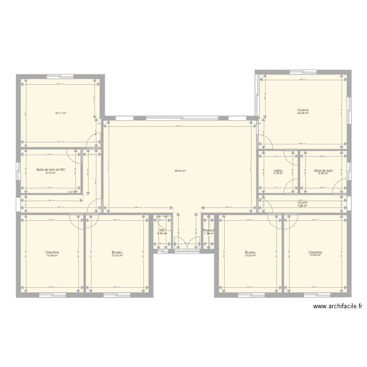 plein pied valetoliv 4. Plan de 0 pièce et 0 m2