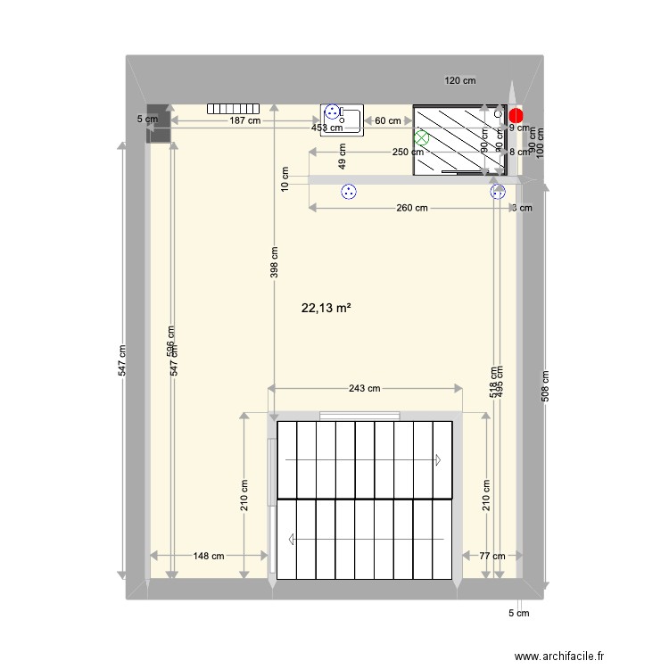 Plan La Villa Zen - 3EME - SANS MEUBLE. Plan de 2 pièces et 26 m2