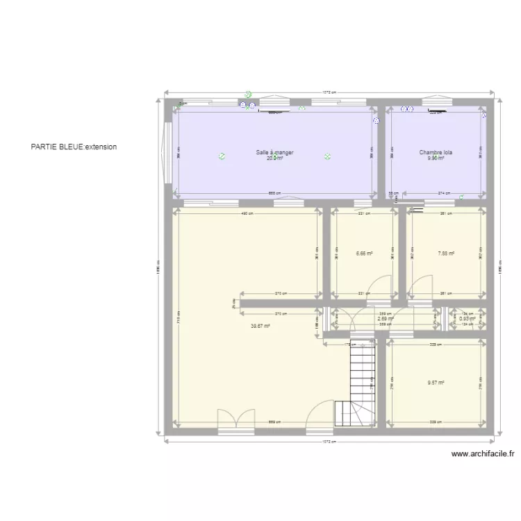 EXTENSION MARC. Plan de 