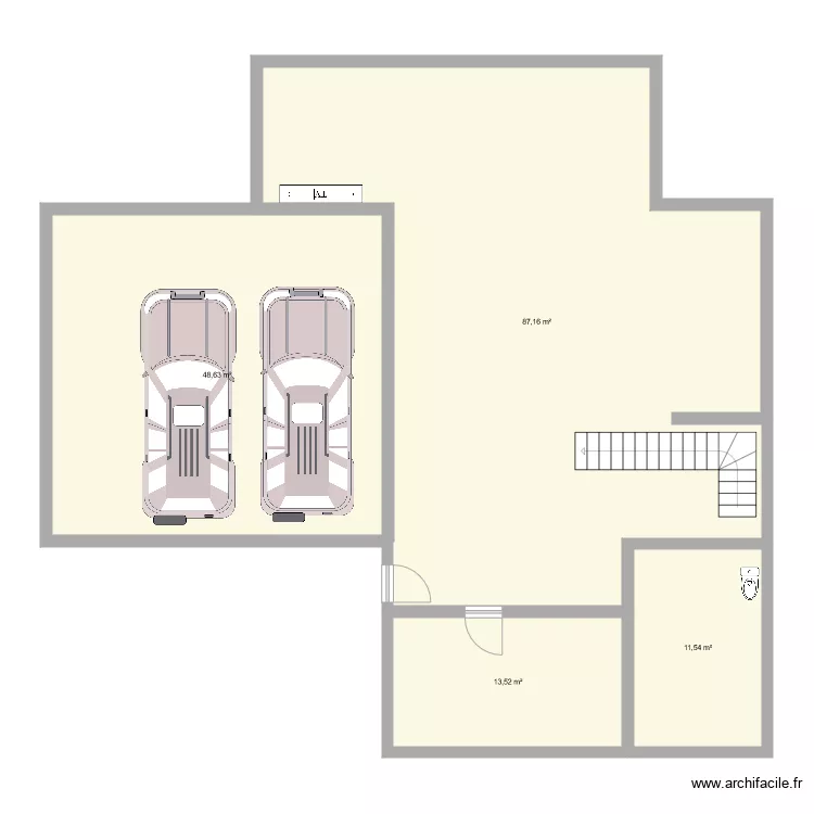 maison en bois. Plan de 