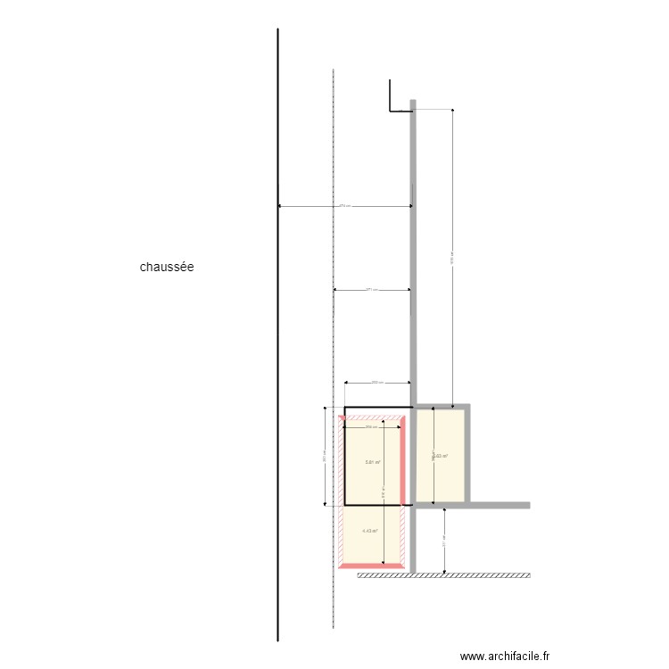 1-fosse sceptique Halite 2023-02-20. Plan de 3 pièces et 16 m2