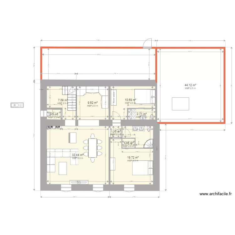 jp PROJET ETAGE. Plan de 