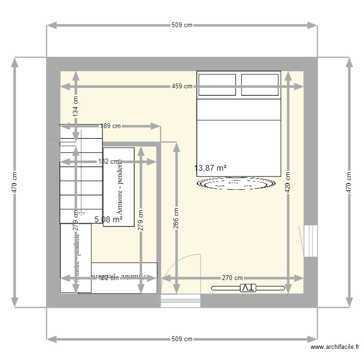 CHAMBRE 4. Plan de 0 pièce et 0 m2