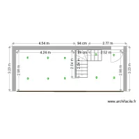 Grange Sermaise plafond du RC lumi&egrave;res