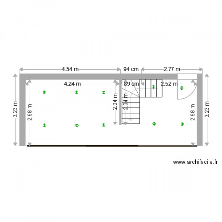 Grange Sermaise plafond du RC lumières. Plan de 0 pièce et 0 m2