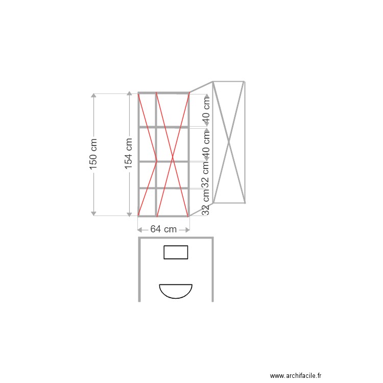 wc fabre 1. Plan de 0 pièce et 0 m2