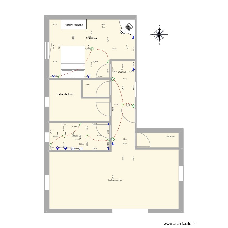 appartement f2 yacine 2TNE1. Plan de 0 pièce et 0 m2