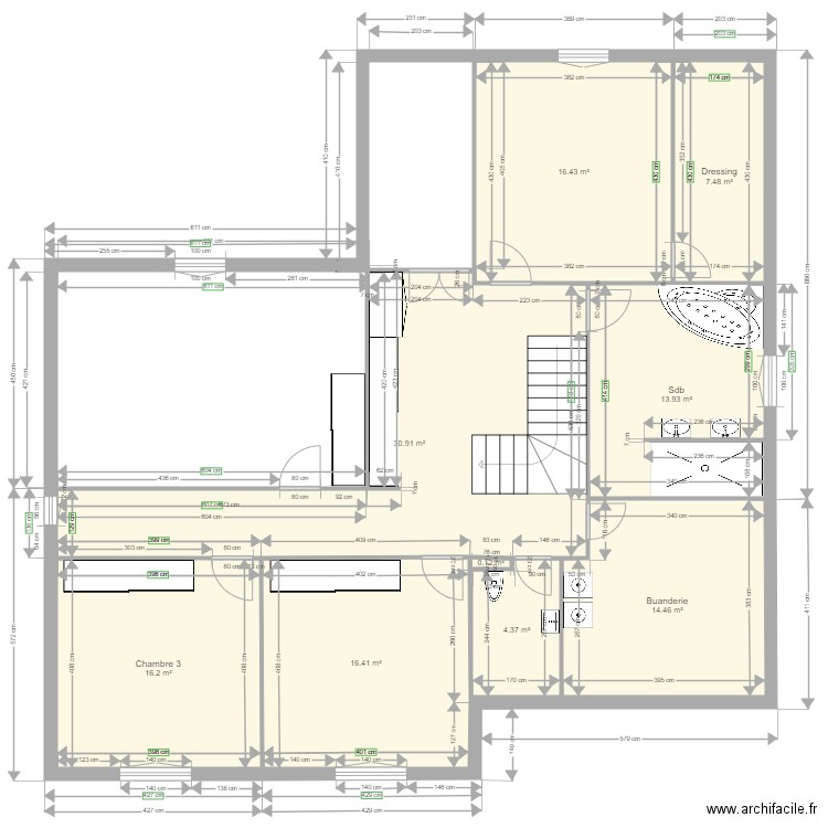 Pournoy étage. Plan de 0 pièce et 0 m2