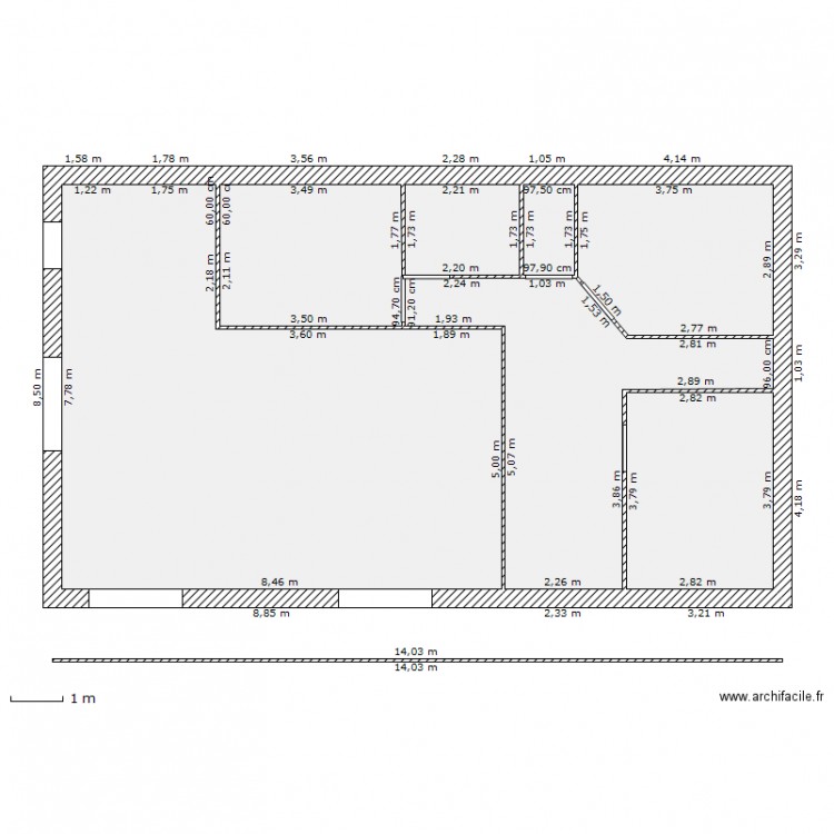 plan plein pied. Plan de 0 pièce et 0 m2