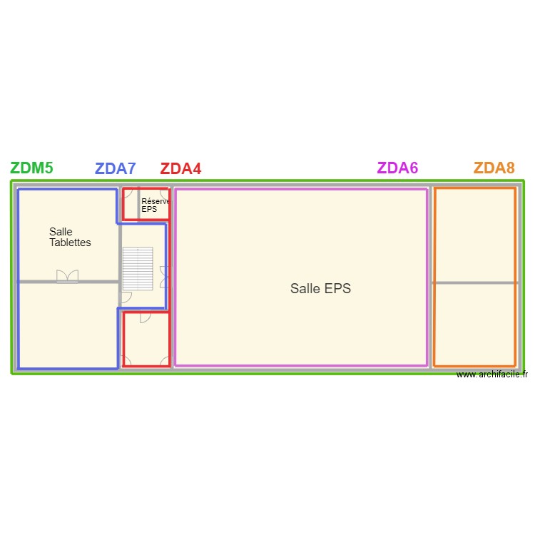 bat A etage 1. Plan de 7 pièces et 807 m2