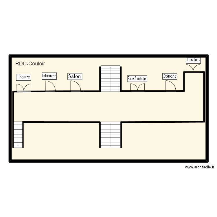 RDC-couloir. Plan de 0 pièce et 0 m2