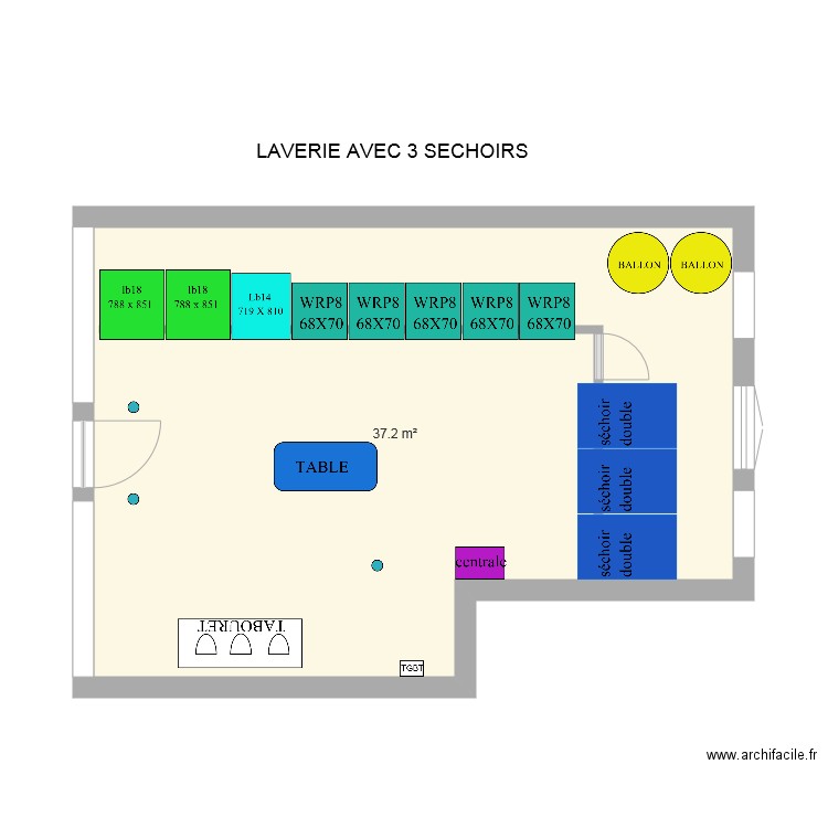 laverie IMNIR ASNIERE 3 SECHOIRS . Plan de 0 pièce et 0 m2