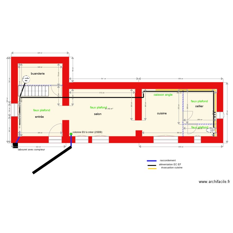 greffe rdc. Plan de 0 pièce et 0 m2