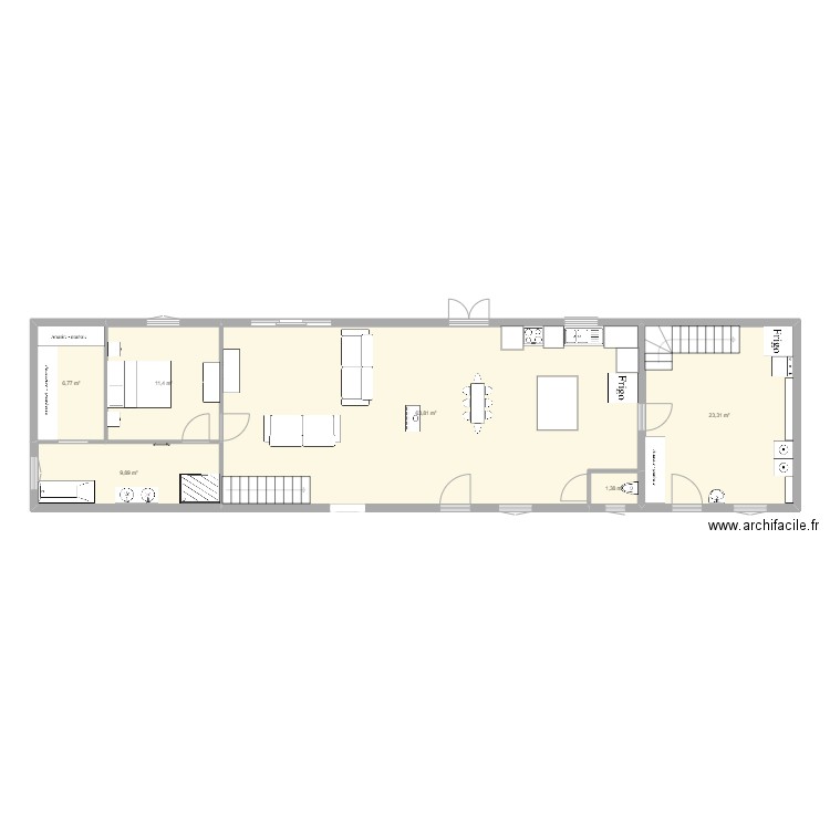 Maison Flesselles. Plan de 14 pièces et 251 m2