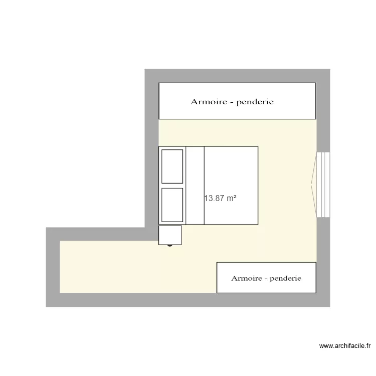 Chambre 1. Plan de 