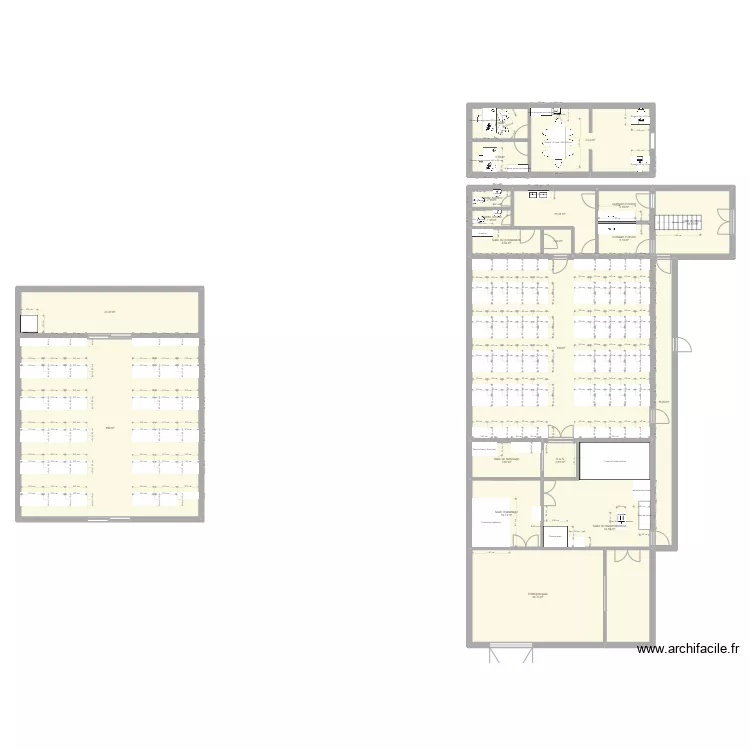 Plan b&acirc;timent d'&eacute;levage. Plan de 
