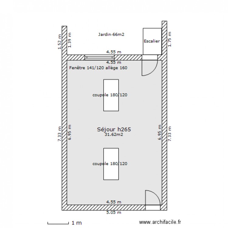 Sejour entresol. Plan de 0 pièce et 0 m2