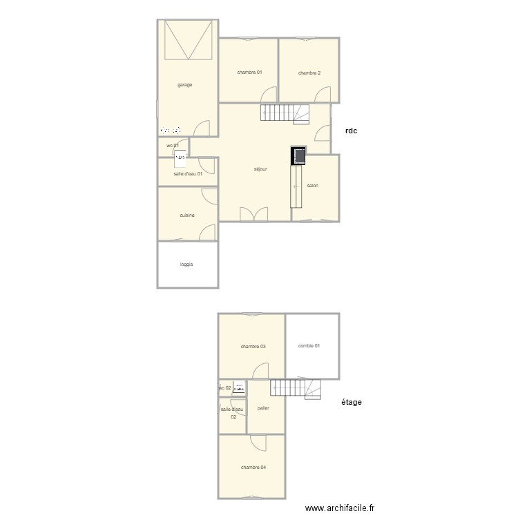 JACQUELIN 1224 am. Plan de 16 pièces et 134 m2