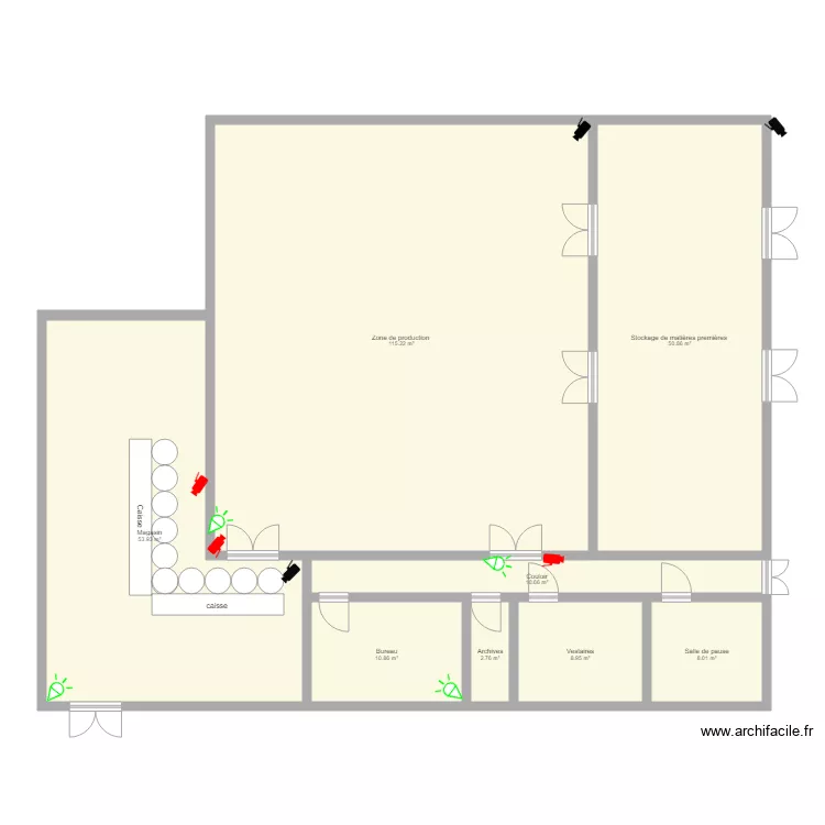 Plan de Percelay avec caisse. Plan de 