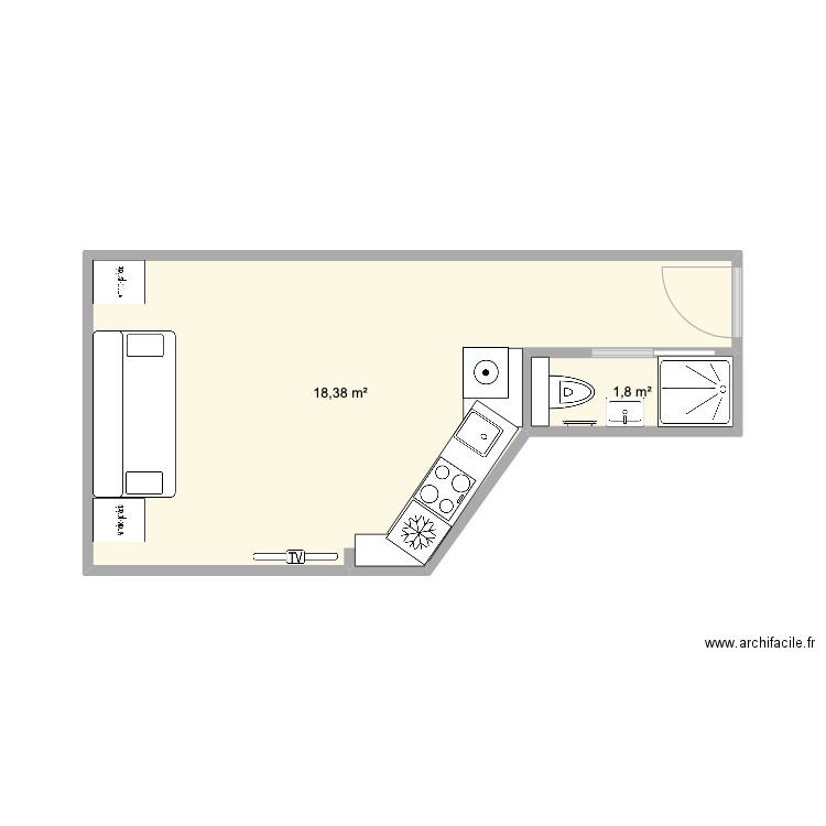 PARIS 17. Plan de 0 pièce et 0 m2