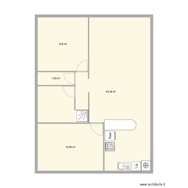 Maison Yolande . Plan de 4 pièces et 67 m2