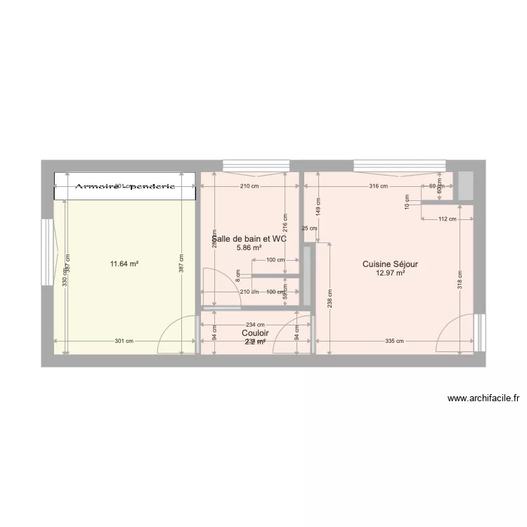 Appartement Loic. Plan de 