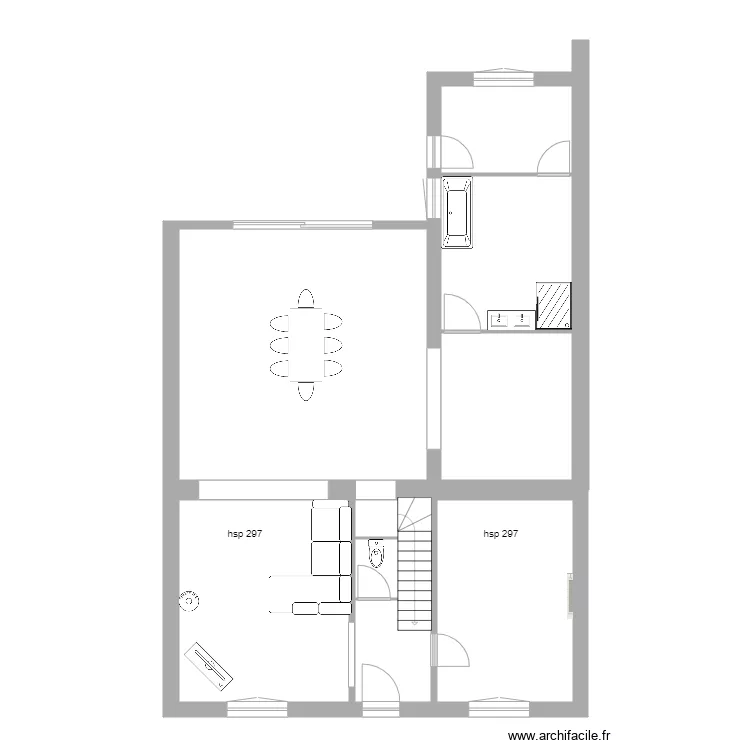 existant mamie lu. Plan de 
