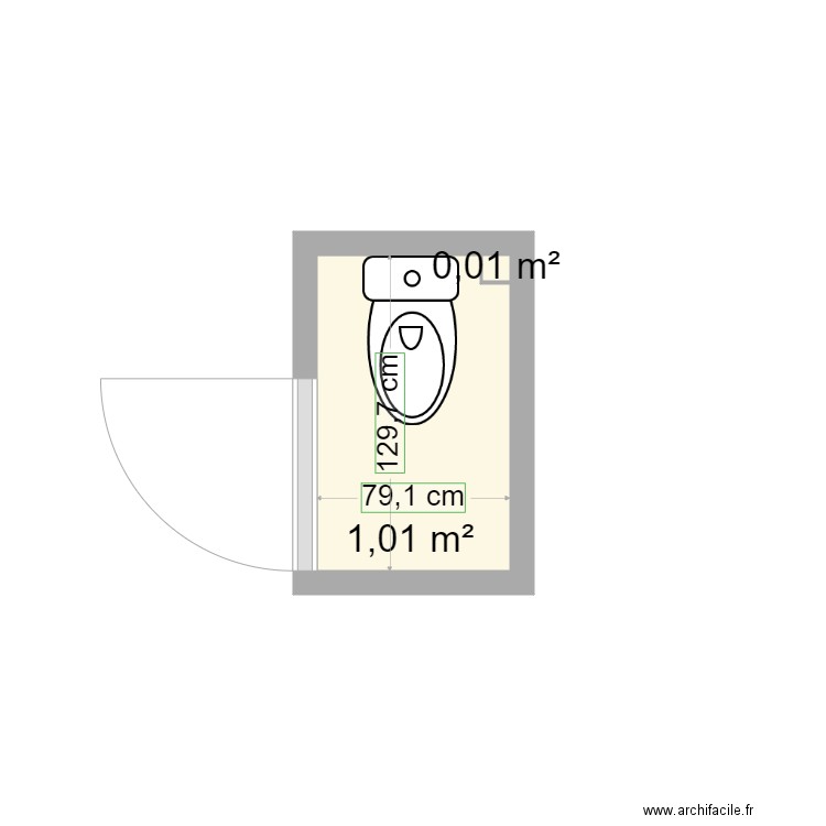 WC Actuel. Plan de 0 pièce et 0 m2