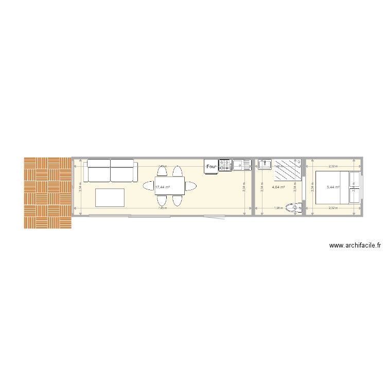 plan container 1. Plan de 0 pièce et 0 m2