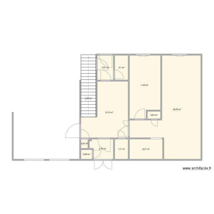 prado rdc. Plan de 12 pièces et 72 m2