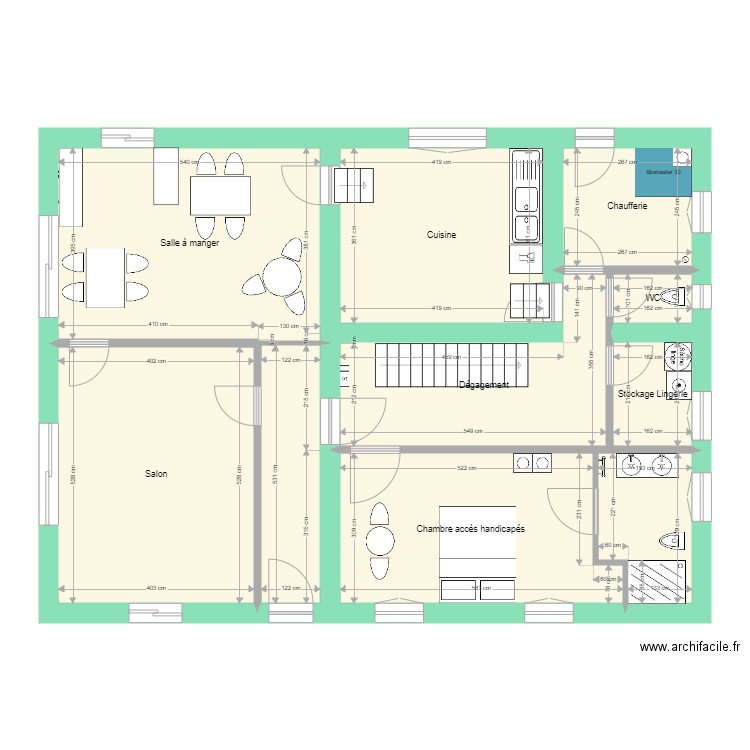 Exo ITS. Plan de 10 pièces et 111 m2