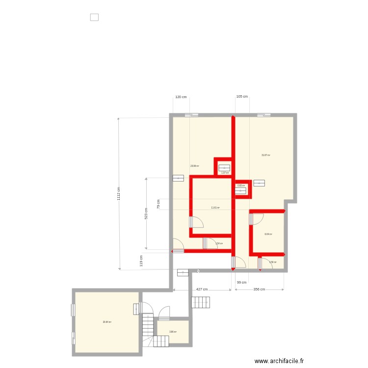 Picquigny Etage 1. Plan de 0 pièce et 0 m2