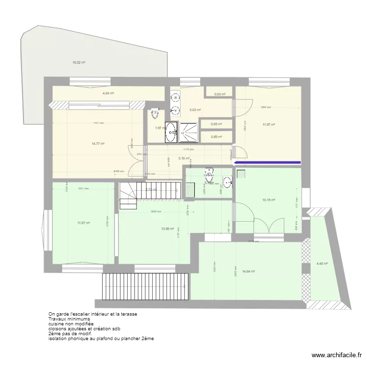 1er &eacute;tage v6. Plan de 