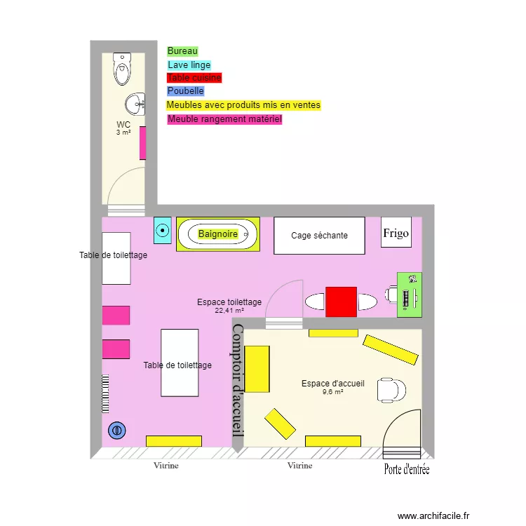 fidji toilettage. Plan de 