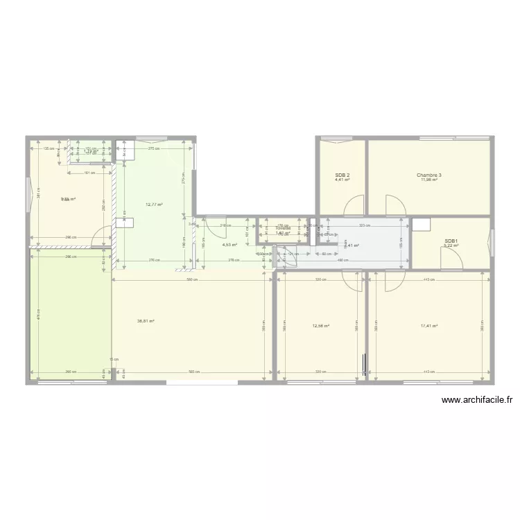 Neuilly 62 faux plafond. Plan de 