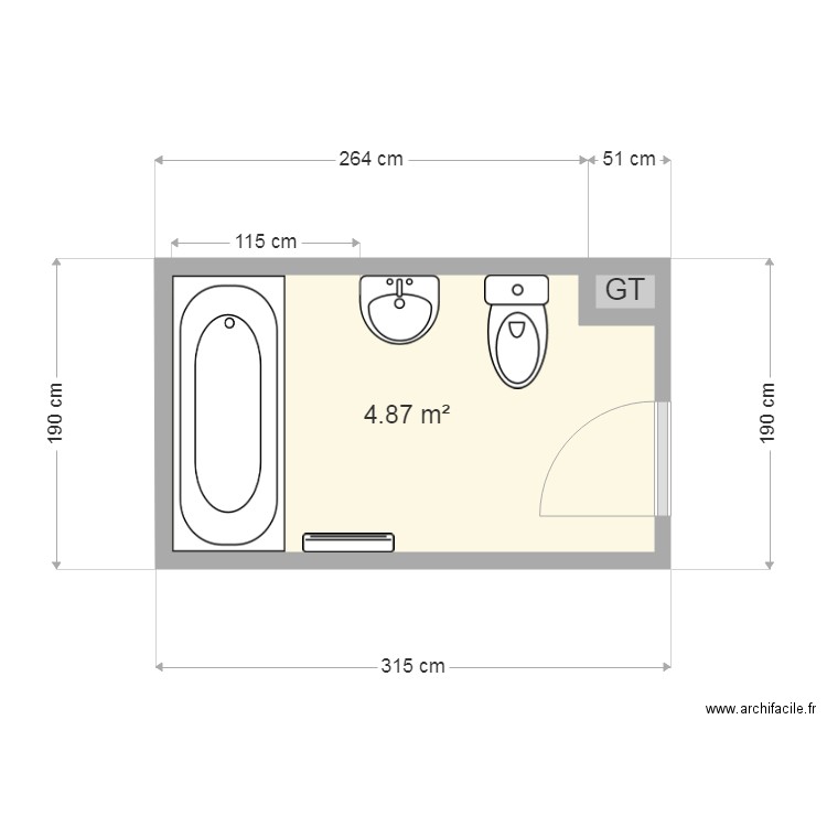 JEZIORNY sdb avant. Plan de 0 pièce et 0 m2