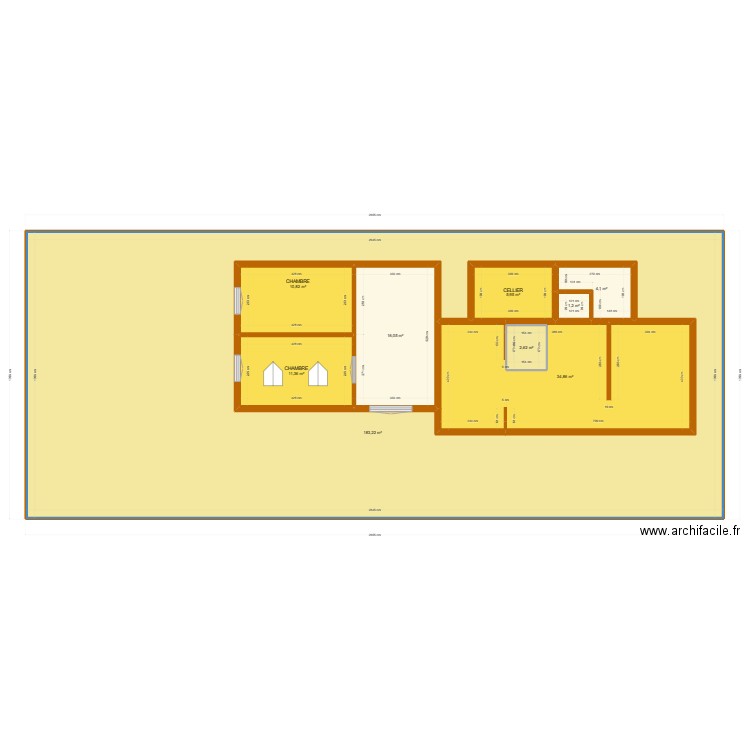 MAISON LONGERE ETAGE CHAMBRE. Plan de 0 pièce et 0 m2