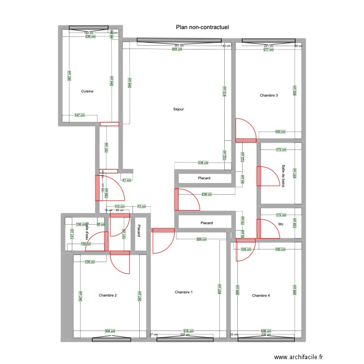 SANCE. Plan de 16 pièces et 108 m2